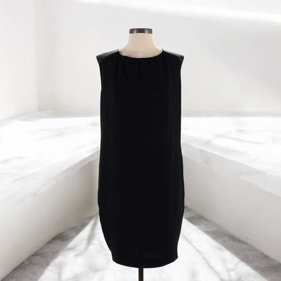 BURBERRY Women's Black Lambskin Strap Cocktail Dress Size US 8 - Picture 1 of 5